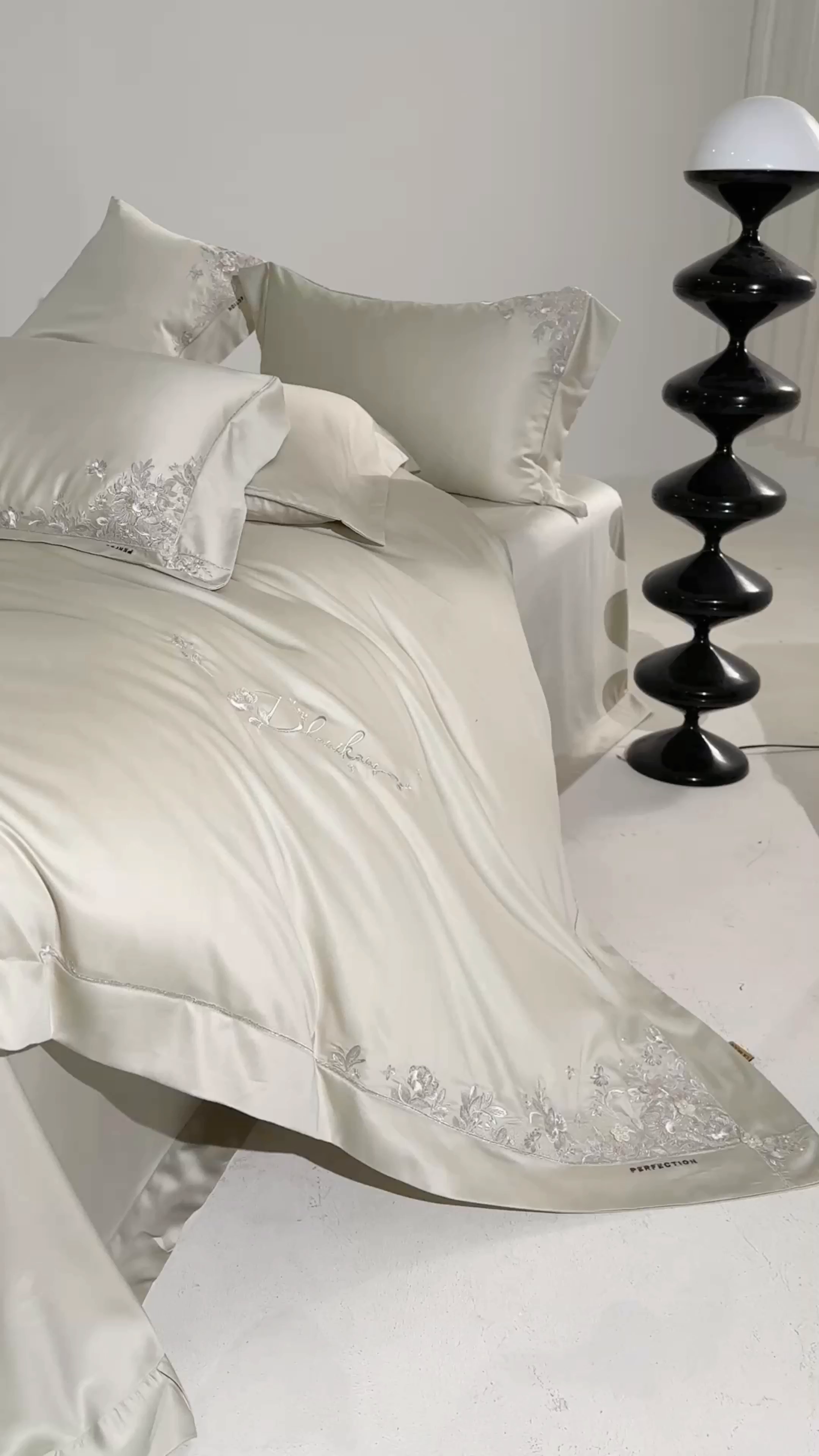 91家纺网 家纺一手货源 找家纺 诗黛尔 2026春夏新品 艾能棉刺绣 嘉伯丽尔系列 嘉伯丽尔-青柠绿