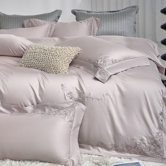 91家纺网 家纺一手货源 找家纺 诗黛尔 2026春夏新品 艾能棉刺绣 嘉伯丽尔系列 嘉伯丽尔-柔米咖