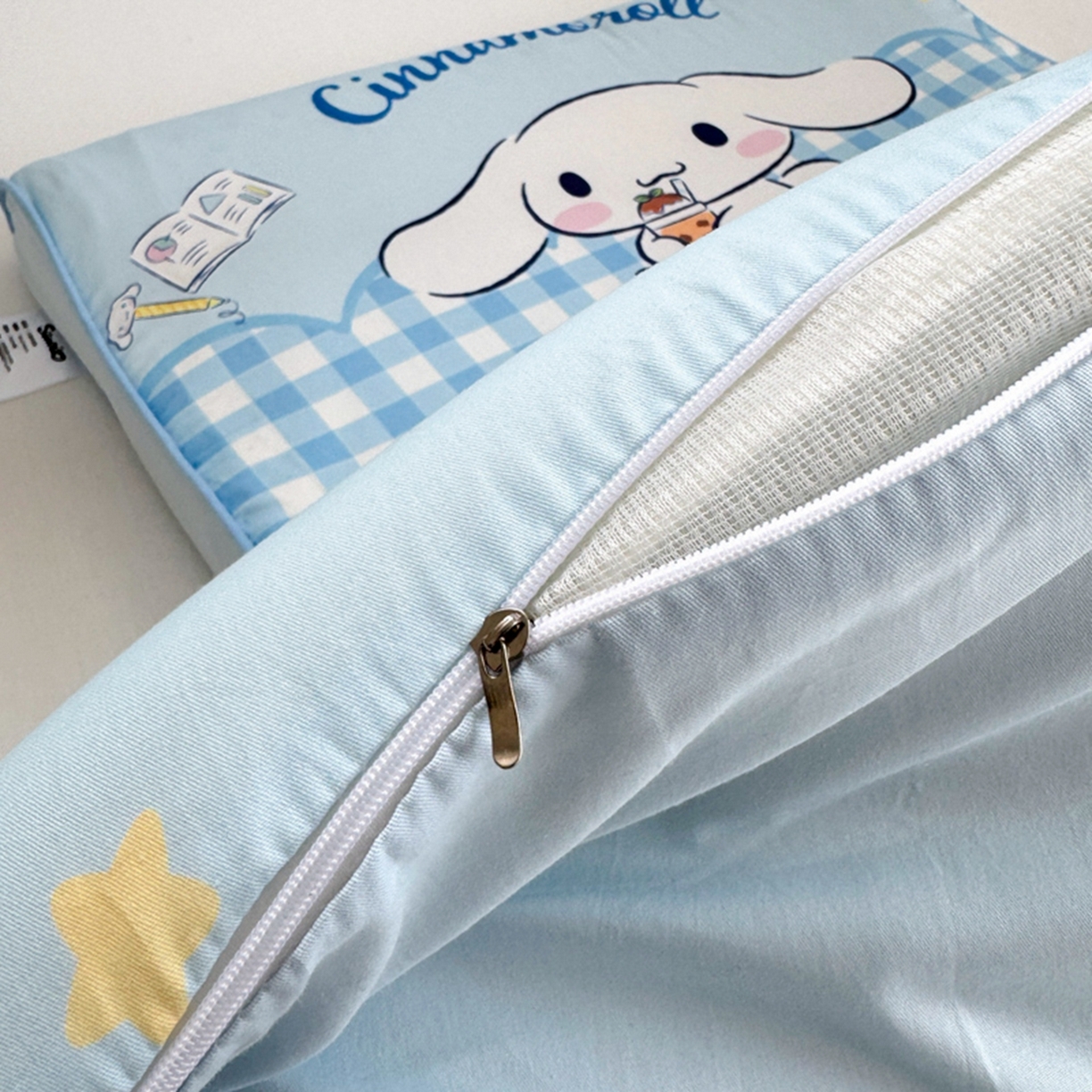 91家纺网 家纺一手货源 找家纺 花满路 2026新款卡通儿童三丽鸥枕头枕芯 蓝格大耳狗