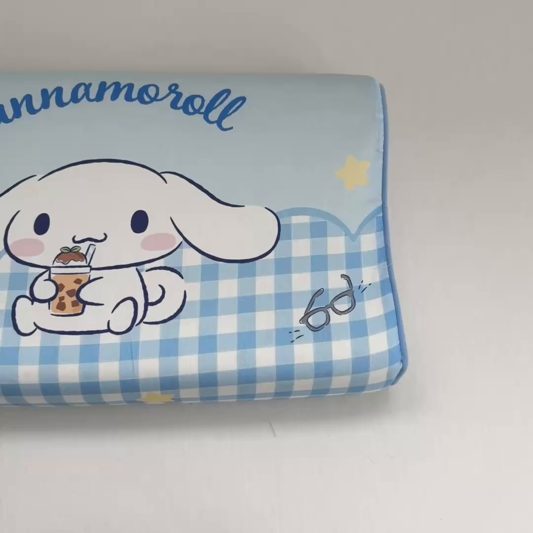 91家纺网 家纺一手货源 找家纺 花满路 2026新款卡通儿童三丽鸥枕头枕芯 蓝格大耳狗