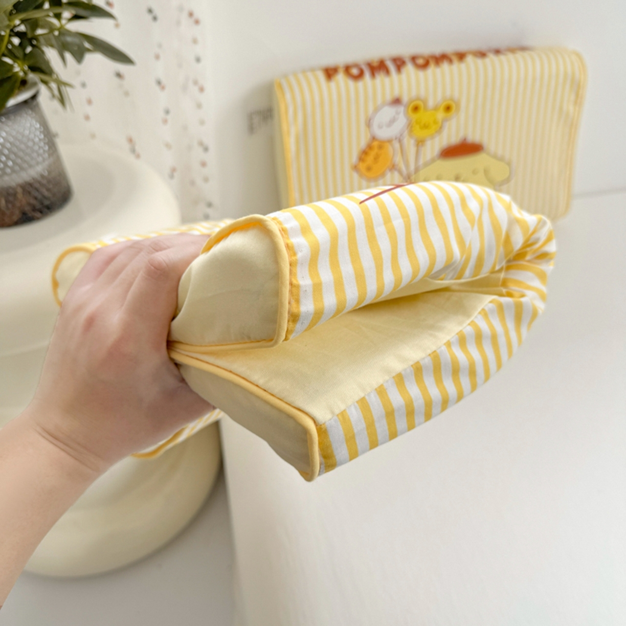 91家纺网 家纺一手货源 找家纺 花满路 2026新款卡通儿童三丽鸥枕头枕芯 奶黄布丁狗