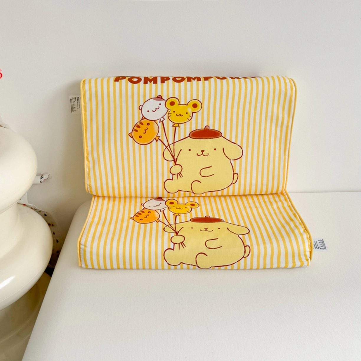 91家纺网 家纺一手货源 找家纺 花满路 2026新款卡通儿童三丽鸥枕头枕芯 奶黄布丁狗