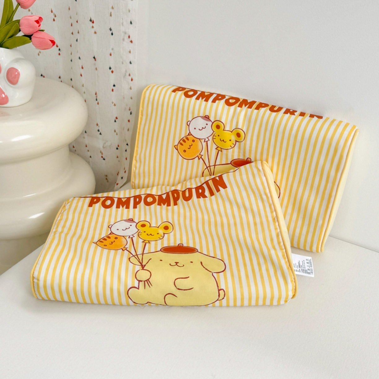 91家纺网 家纺一手货源 找家纺 花满路 2026新款卡通儿童三丽鸥枕头枕芯 奶黄布丁狗