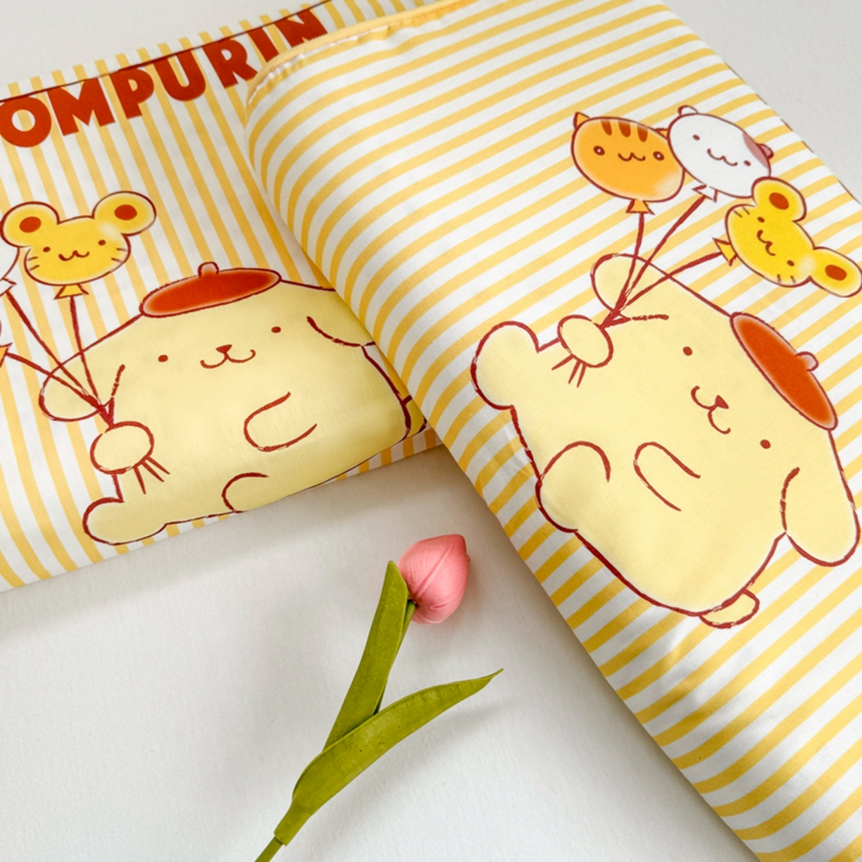 91家纺网 家纺一手货源 找家纺 花满路 2026新款卡通儿童三丽鸥枕头枕芯 奶黄布丁狗