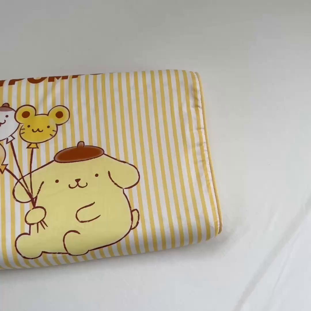 91家纺网 家纺一手货源 找家纺 花满路 2026新款卡通儿童三丽鸥枕头枕芯 奶黄布丁狗