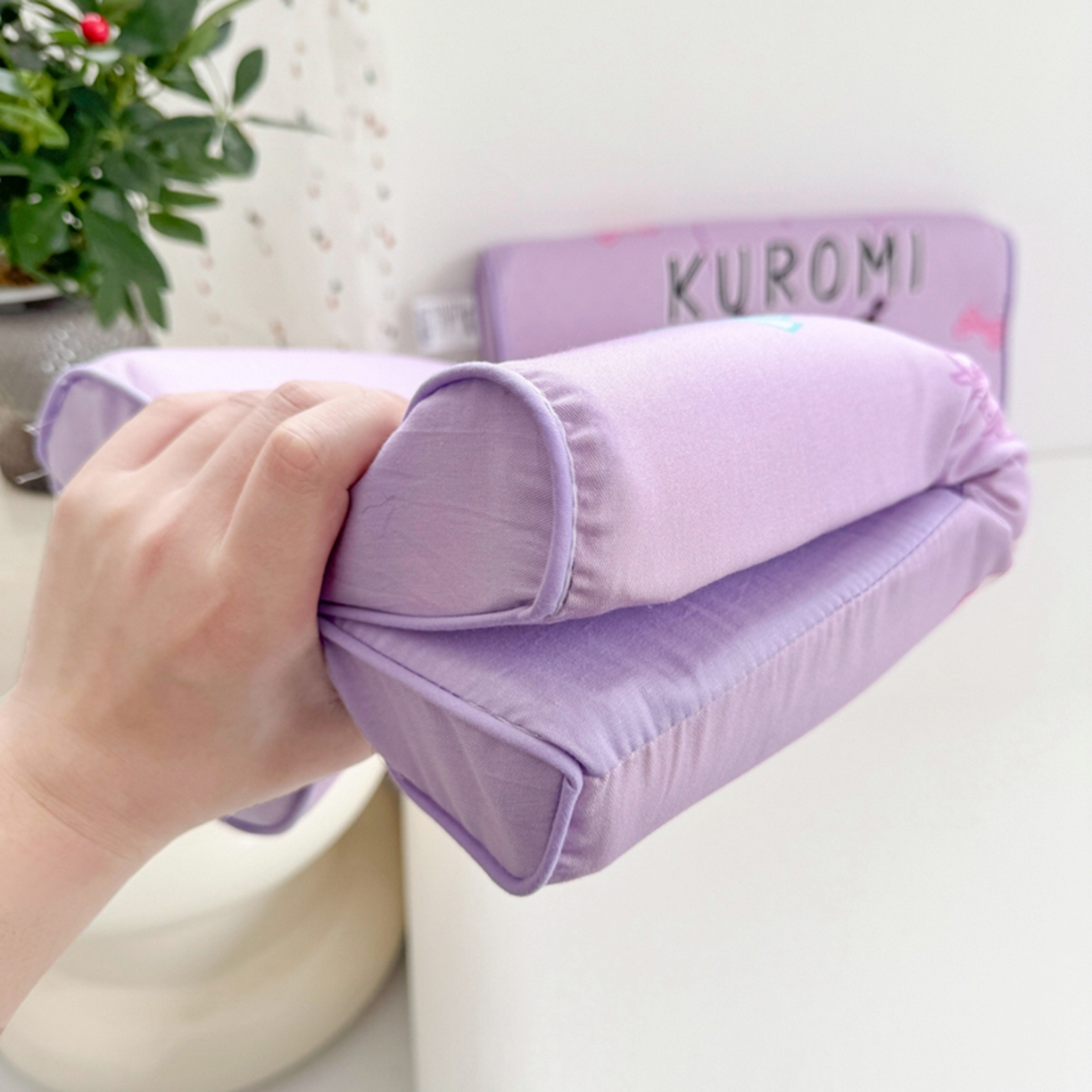 91家纺网 家纺一手货源 找家纺 花满路 2026新款卡通儿童三丽鸥枕头枕芯 紫色库洛米