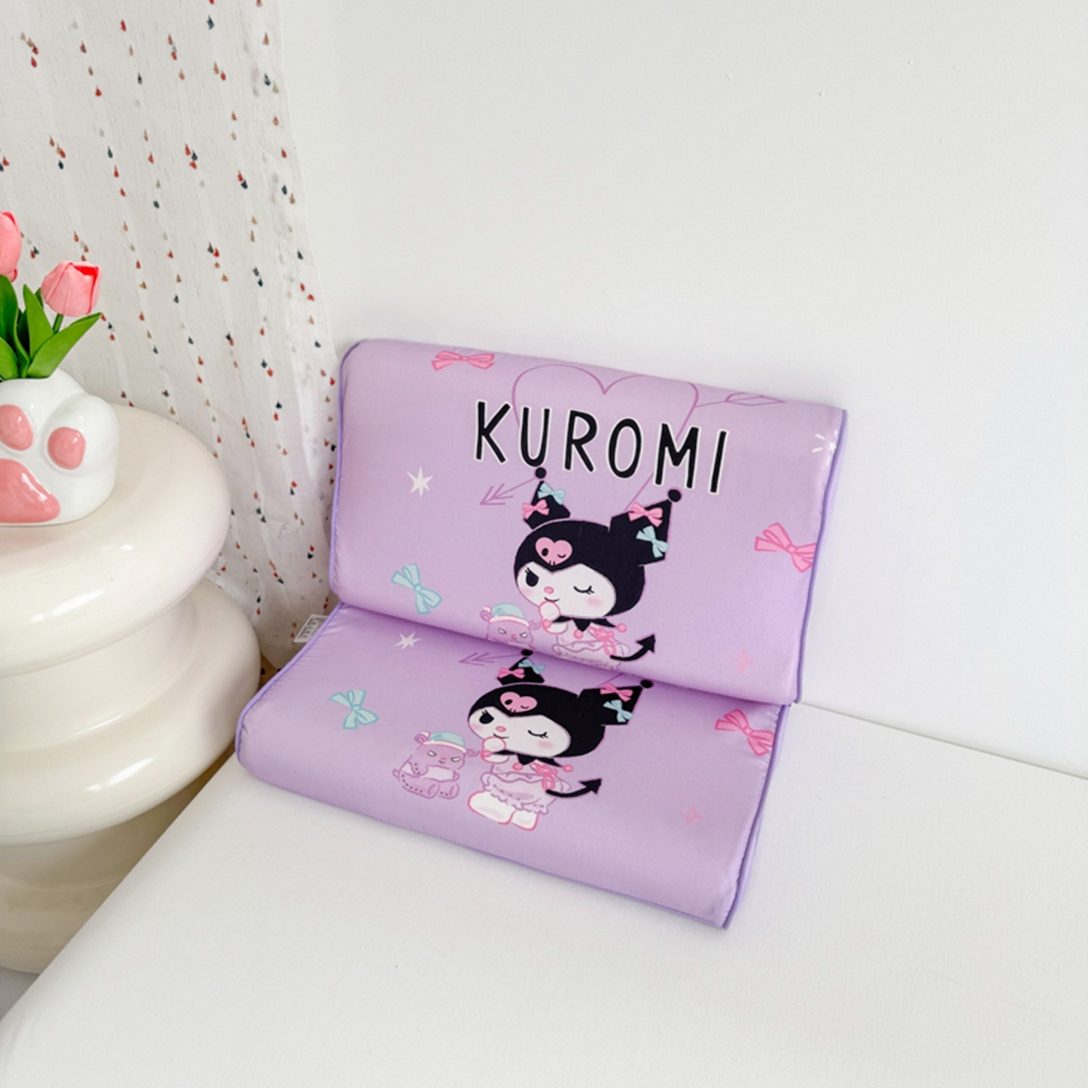 91家纺网 家纺一手货源 找家纺 花满路 2026新款卡通儿童三丽鸥枕头枕芯 紫色库洛米