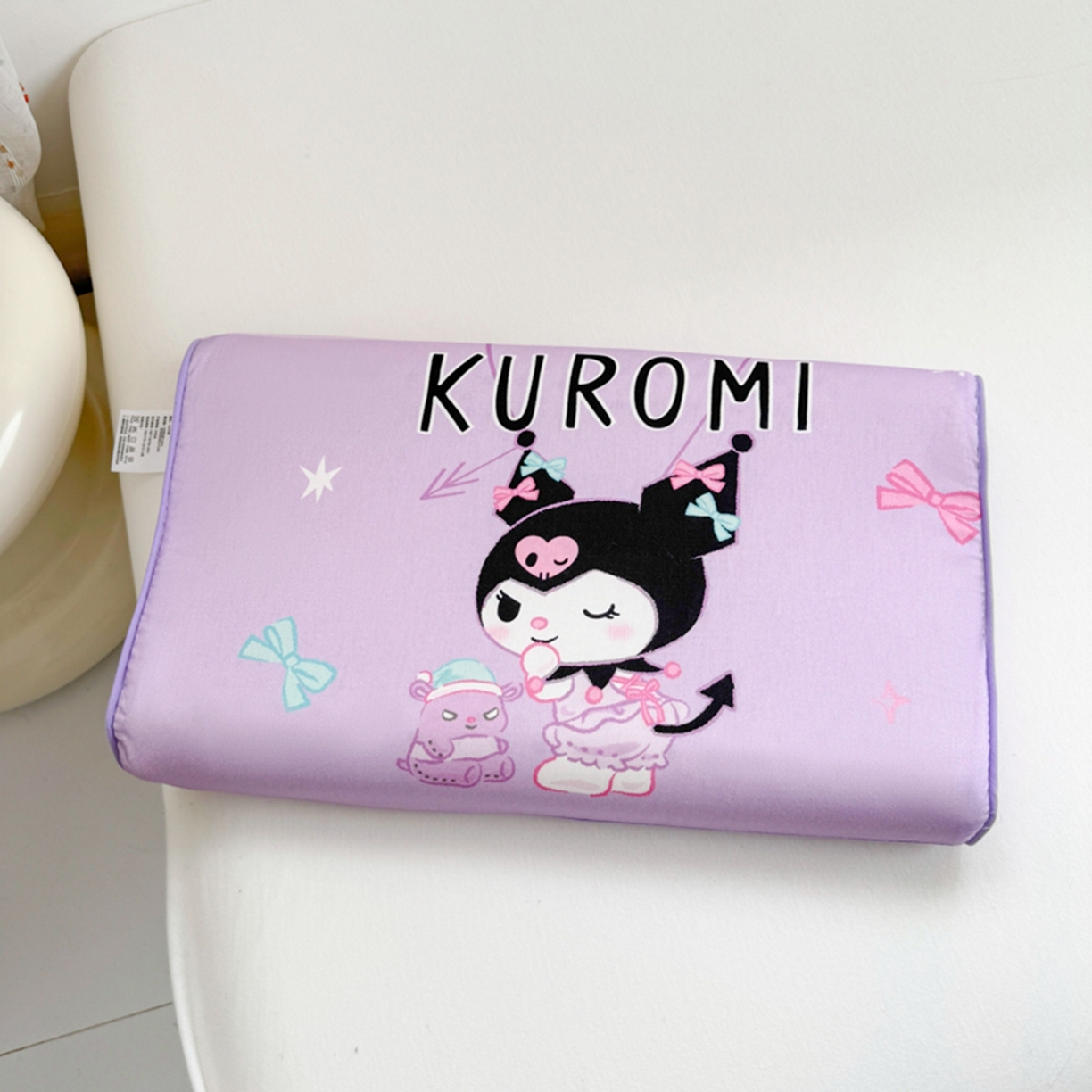 91家纺网 家纺一手货源 找家纺 花满路 2026新款卡通儿童三丽鸥枕头枕芯 紫色库洛米