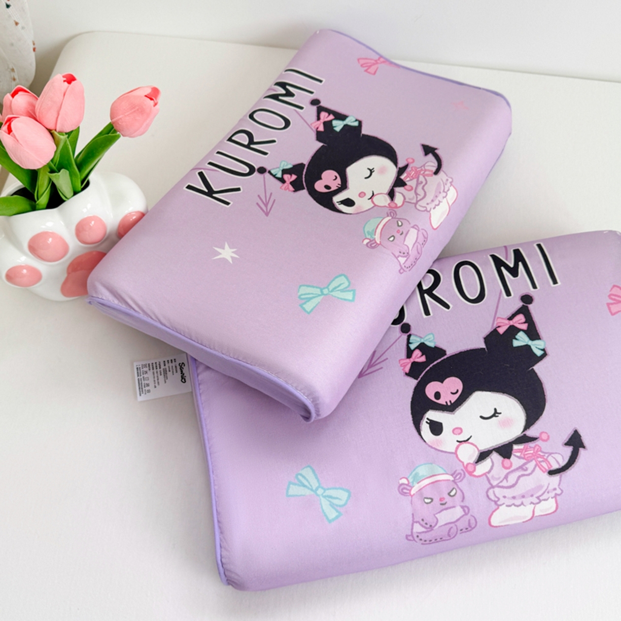 91家纺网 家纺一手货源 找家纺 花满路 2026新款卡通儿童三丽鸥枕头枕芯 紫色库洛米