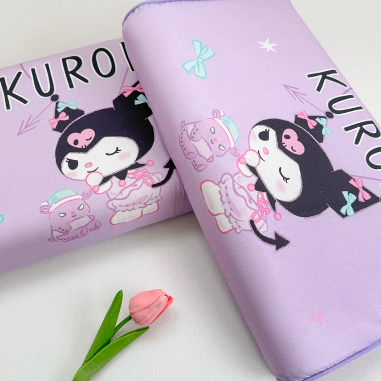 91家纺网 家纺一手货源 找家纺 花满路 2026新款卡通儿童三丽鸥枕头枕芯 紫色库洛米