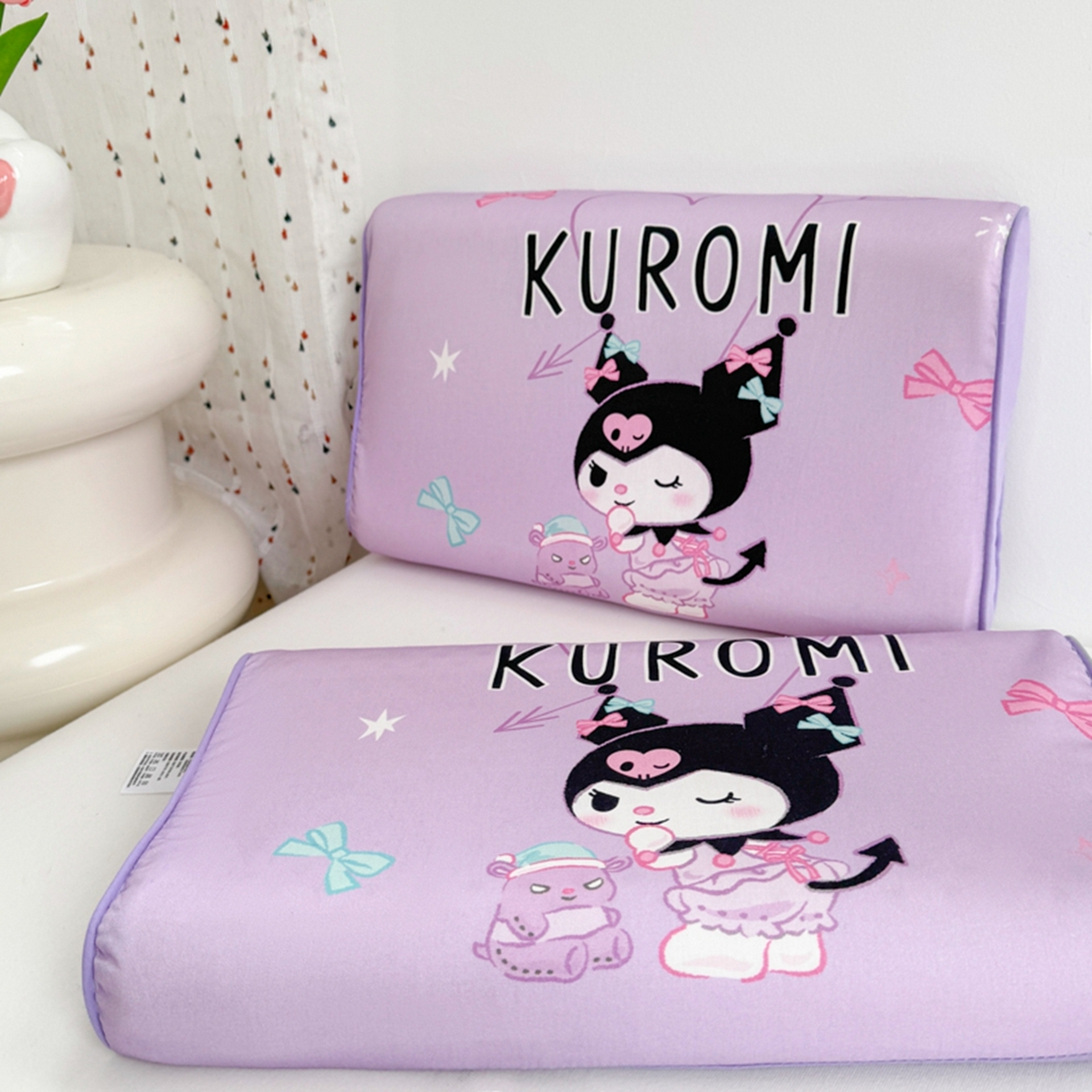 91家纺网 家纺一手货源 找家纺 花满路 2026新款卡通儿童三丽鸥枕头枕芯 紫色库洛米