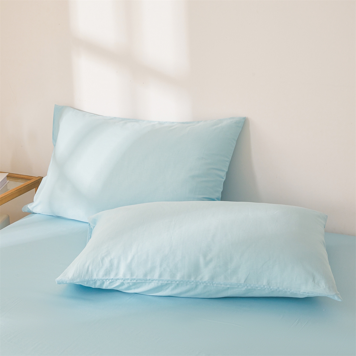 91家纺网 家纺一手货源 找家纺 晓时候 2026新款纯色100%里外全棉新疆棉花被纯棉夏凉被空调被夏被四件套被子被芯 里外全棉-天空蓝