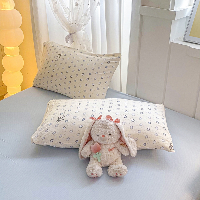 91家纺网 家纺一手货源 找家纺 爱屋及屋 2026春夏新款小清新双层纱宽包边棉花夏被夏凉被空调被 动感星星