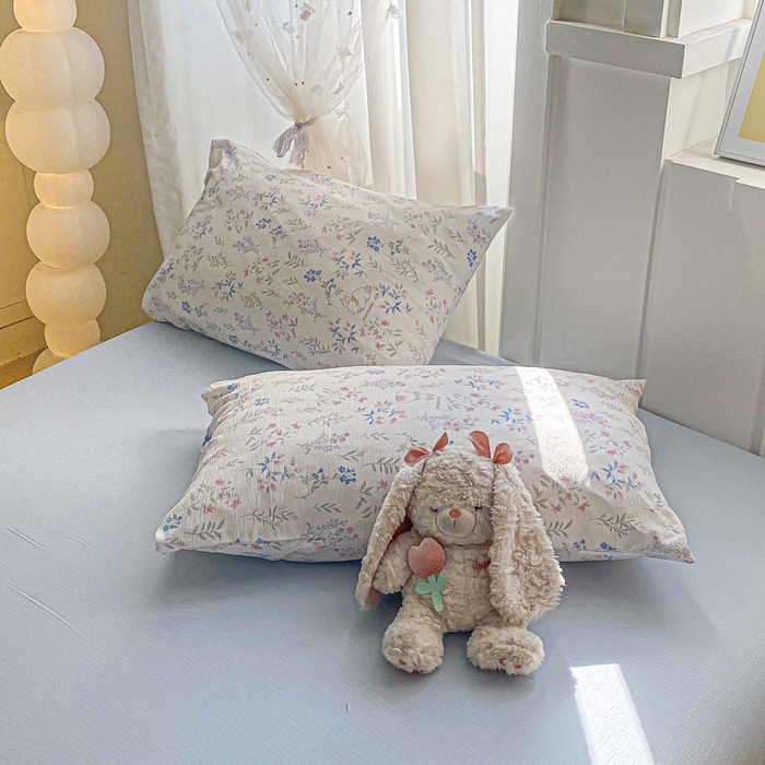 91家纺网 家纺一手货源 找家纺 爱屋及屋 2026春夏新款小清新双层纱宽包边棉花夏被夏凉被空调被 花之兔