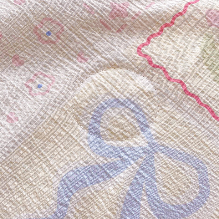 91家纺网 家纺一手货源 找家纺 爱屋及屋 2026春夏新款小清新双层纱宽包边棉花夏被夏凉被空调被 奶油块块