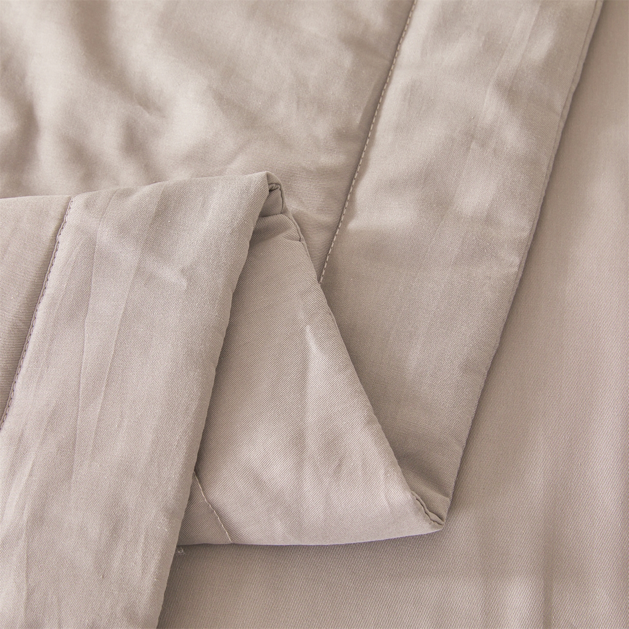 91家纺网 家纺一手货源 找家纺 晓时候 2026新款纯色100%里外全棉新疆棉花被纯棉夏凉被空调被夏被四件套被子被芯 里外全棉-月光灰