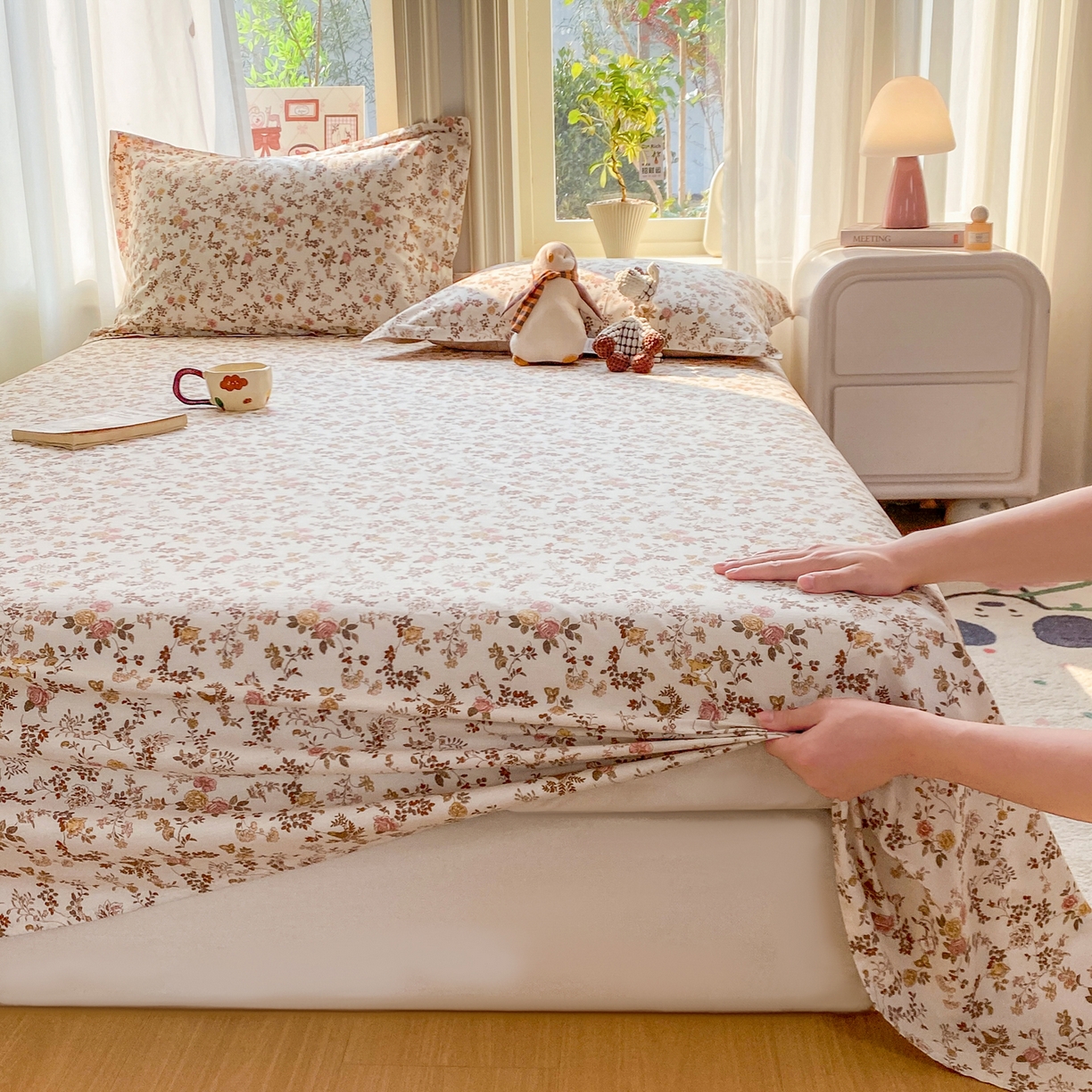 91家纺网 家纺一手货源 找家纺 （总）女子家纺 2026新款全棉纯棉印花花卉款床单单品床单单件