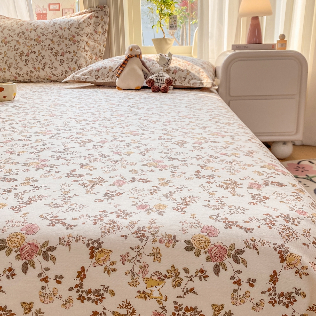 91家纺网 家纺一手货源 找家纺 （总）女子家纺 2026新款全棉纯棉印花花卉款床单单品床单单件