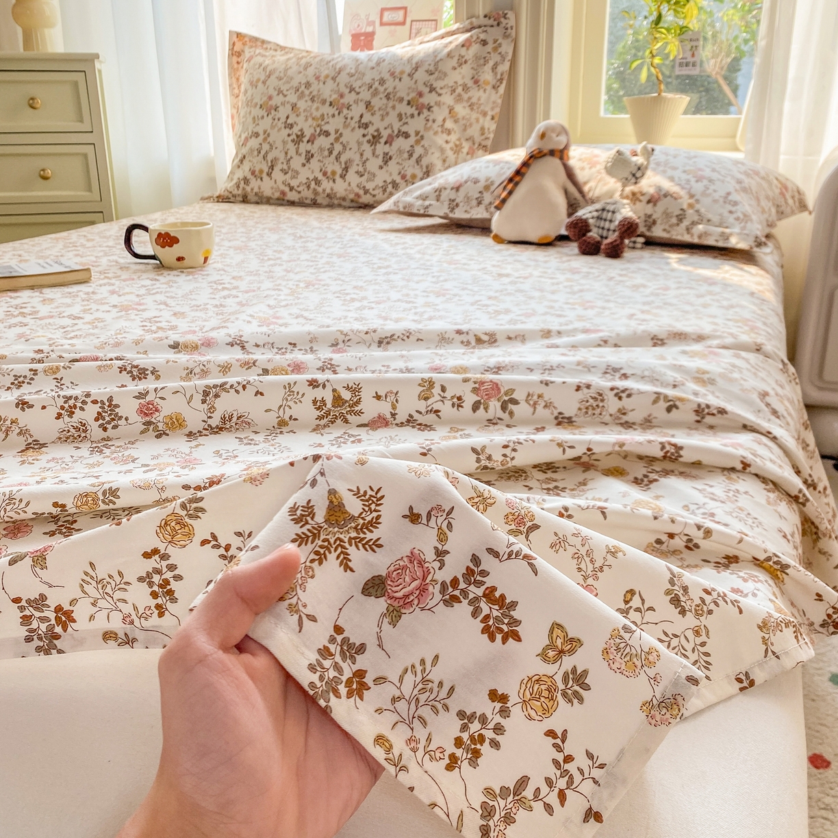 91家纺网 家纺一手货源 找家纺 （总）女子家纺 2026新款全棉纯棉印花花卉款床单单品床单单件