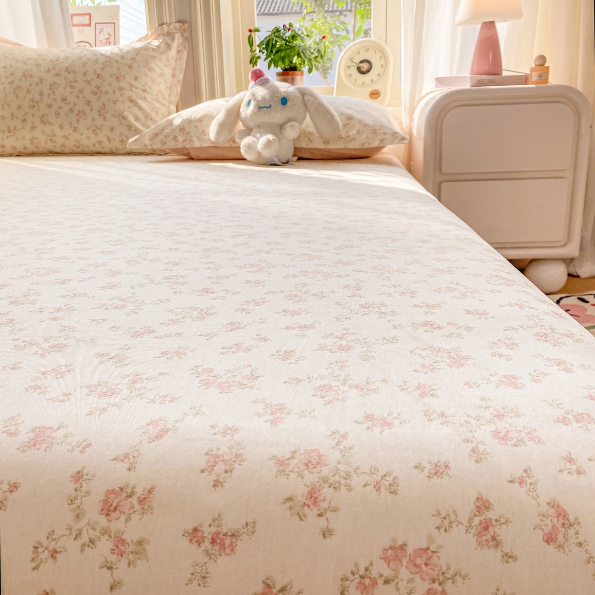 91家纺网 家纺一手货源 找家纺 女子家纺 2026新款全棉纯棉印花花卉款床单单品床单单件 俏佳人