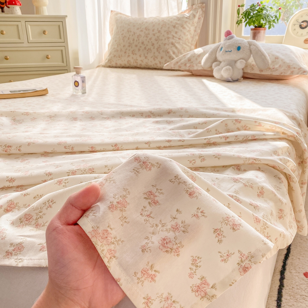 91家纺网 家纺一手货源 找家纺 女子家纺 2026新款全棉纯棉印花花卉款床单单品床单单件 俏佳人