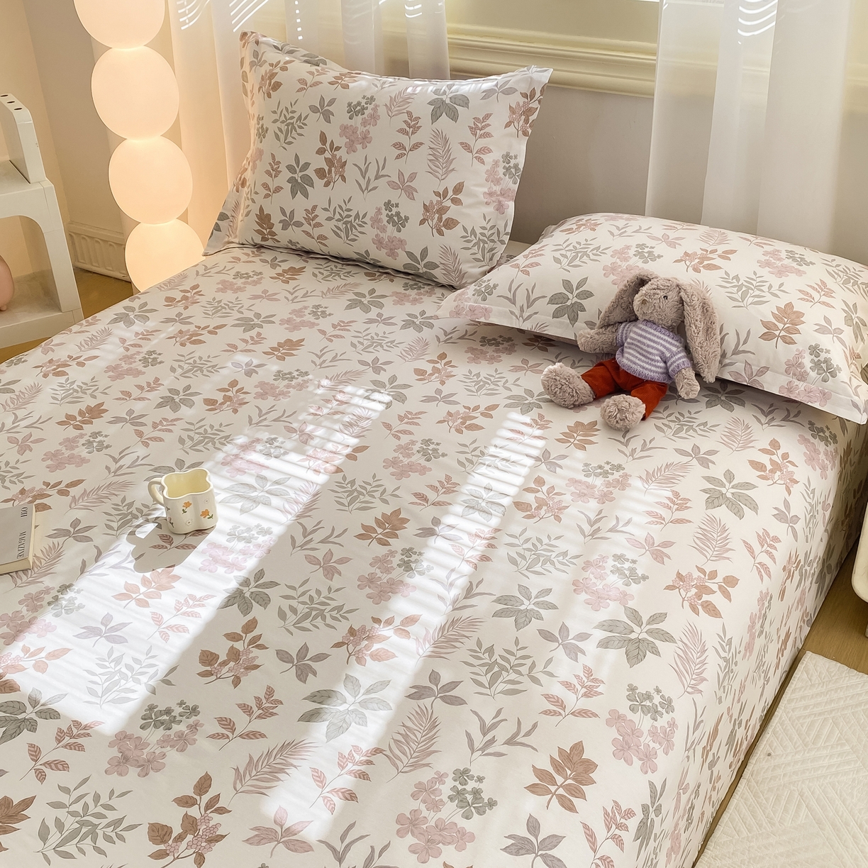 91家纺网 家纺一手货源 找家纺 女子家纺 2026新款全棉纯棉印花花卉款床单单品床单单件 洛克庄园红