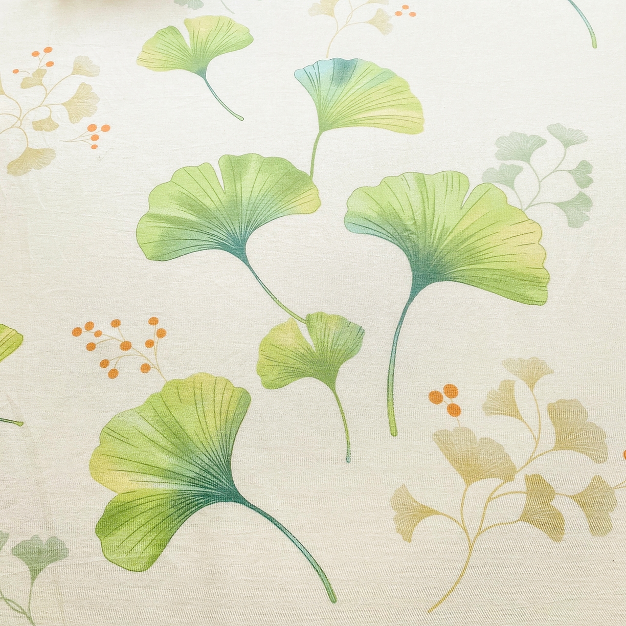 91家纺网 家纺一手货源 找家纺 女子家纺 2026新款全棉纯棉印花花卉款床单单品床单单件 青绿银杏