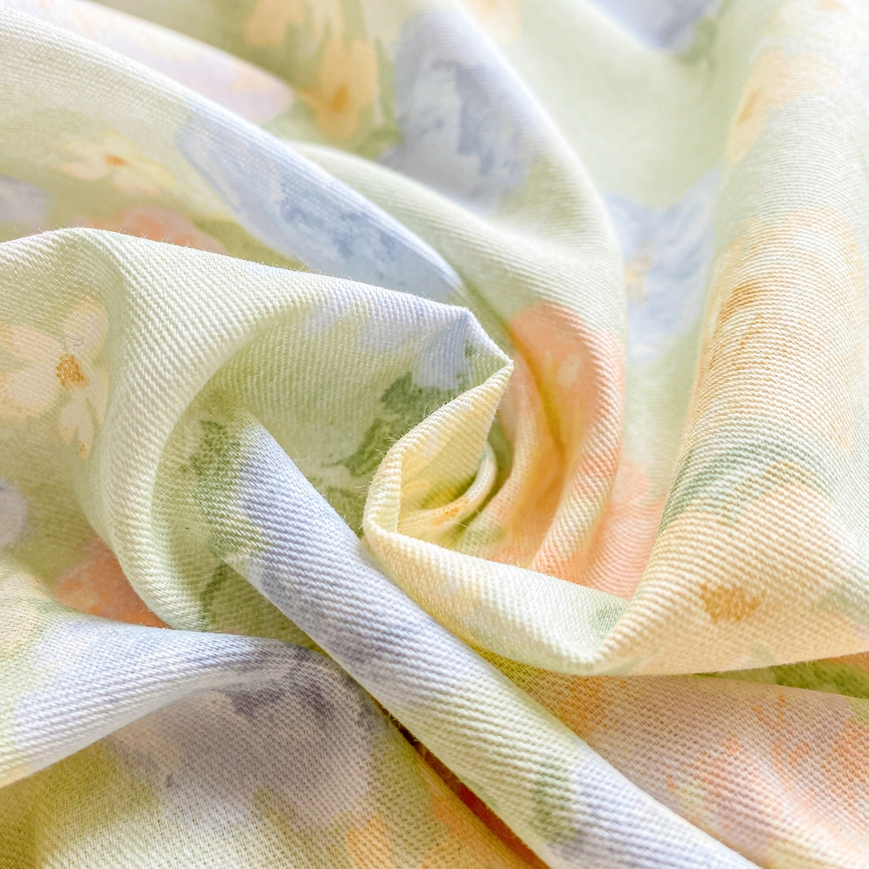 91家纺网 家纺一手货源 找家纺 女子家纺 2026新款全棉纯棉印花花卉款床单单品床单单件 栀子花语