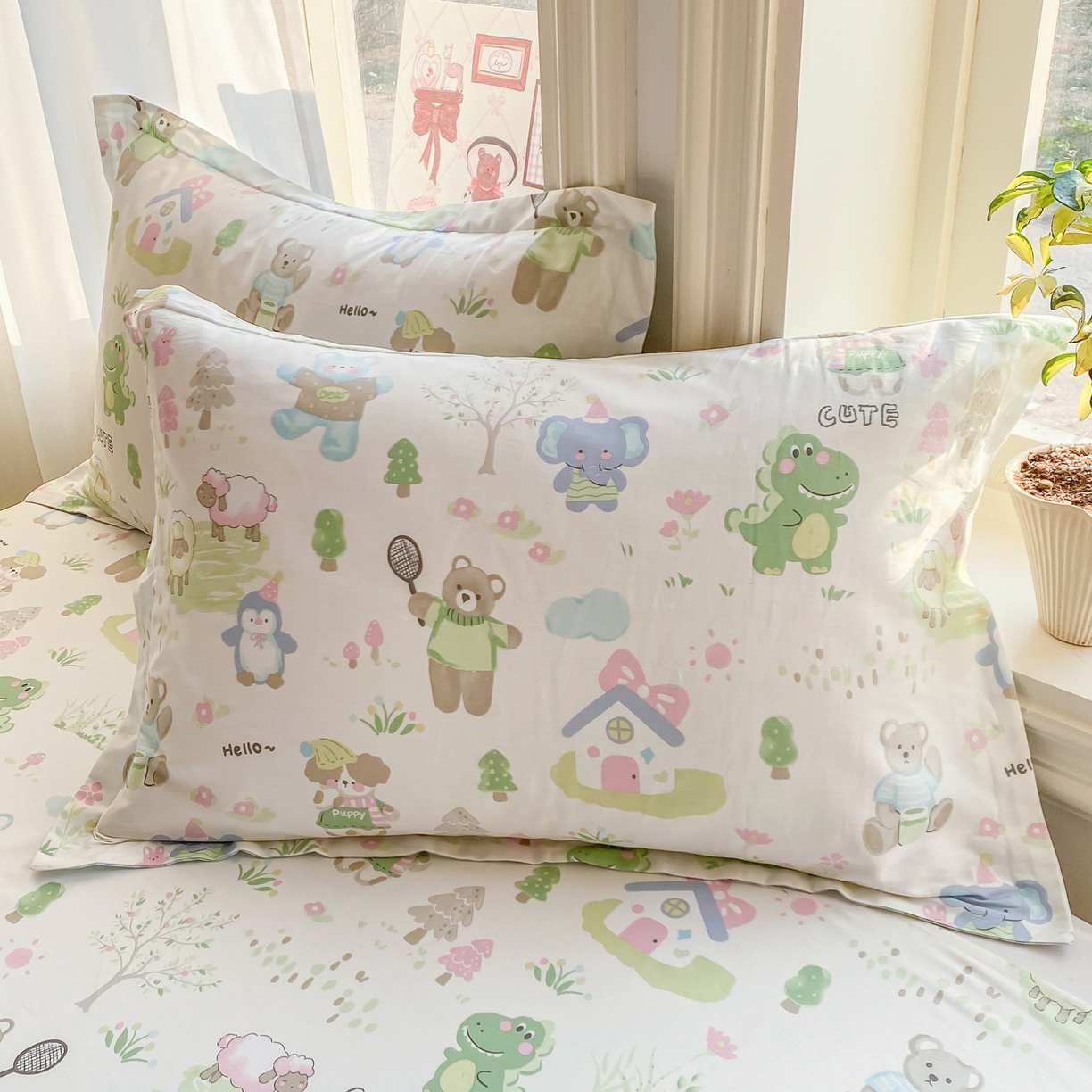 91家纺网 家纺一手货源 找家纺 女子家纺 2026新款全棉纯棉印花花卉款床单单品床单单件 妙趣乐园