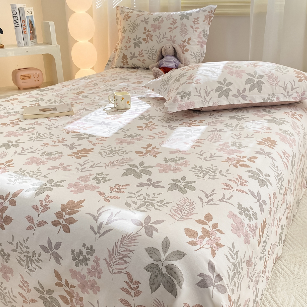 91家纺网 家纺一手货源 找家纺 女子家纺 2026新款全棉纯棉印花花卉款床单单品床单单件 洛克庄园红