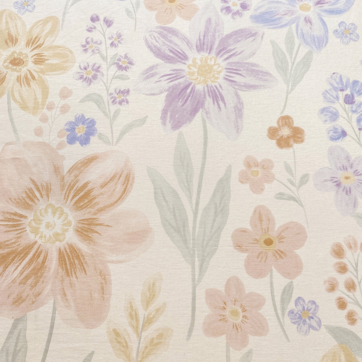 91家纺网 家纺一手货源 找家纺 女子家纺 2026新款全棉纯棉印花花卉款床单单品床单单件 柔色花笺