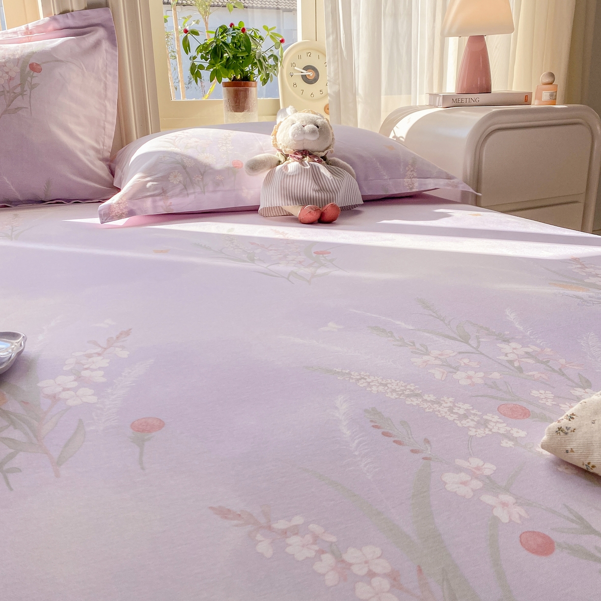 91家纺网 家纺一手货源 找家纺 女子家纺 2026新款全棉纯棉印花花卉款床单单品床单单件 普罗旺斯