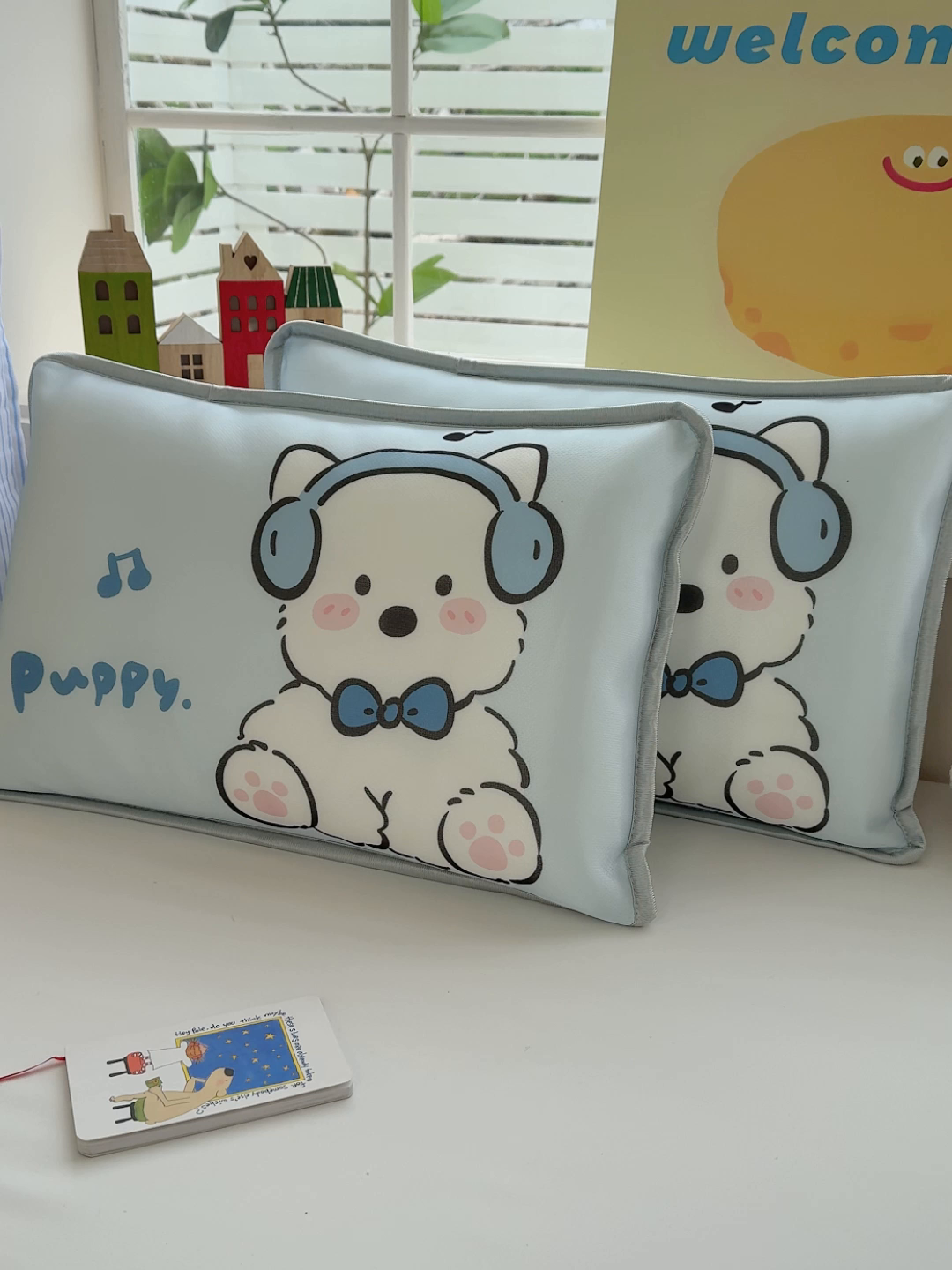 91家纺网 家纺一手货源 找家纺 丽美人家纺 2026新款柔软亲肤儿童冰丝枕套 听歌小团子