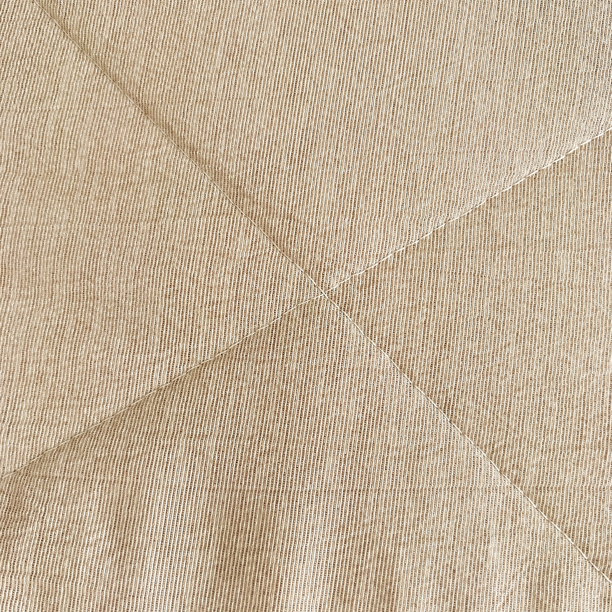 91家纺网 家纺一手货源 找家纺 云玲时尚 2026新款100%新疆棉花水洗色织夏被四件套 杏色