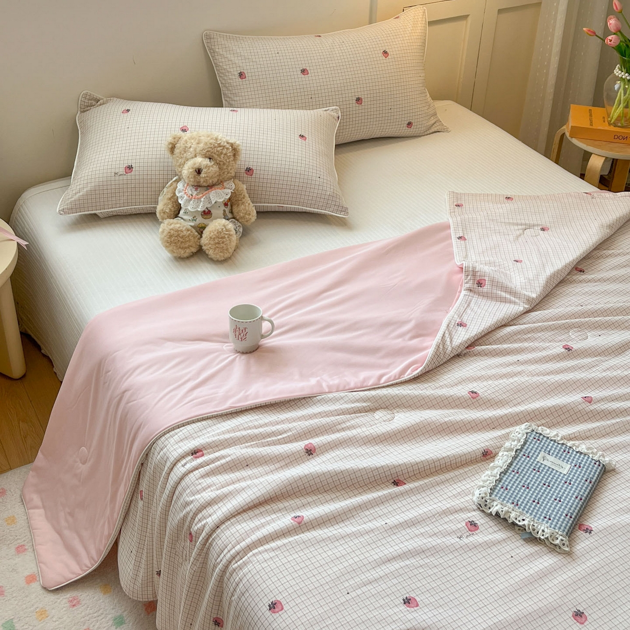 91家纺网 家纺一手货源 找家纺 （总）羚羊语家纺 2026新款凉感丝印花夏凉被小冰皮空调被冰淇淋西瓜被针织棉夏被冰丝云母凉感被