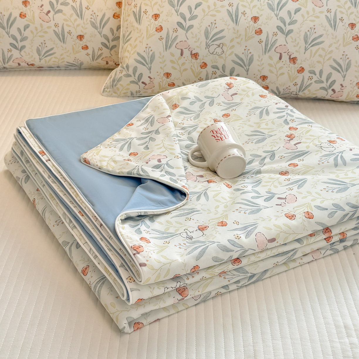 91家纺网 家纺一手货源 找家纺 （总）羚羊语家纺 2026新款凉感丝印花夏凉被小冰皮空调被冰淇淋西瓜被针织棉夏被冰丝云母凉感被