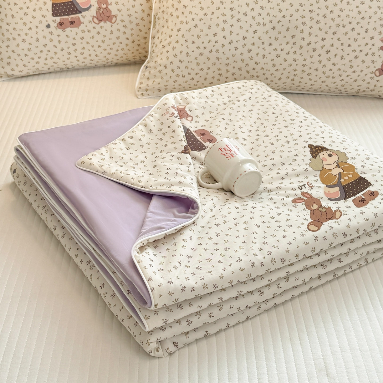 91家纺网 家纺一手货源 找家纺 （总）羚羊语家纺 2026新款凉感丝印花夏凉被小冰皮空调被冰淇淋西瓜被针织棉夏被冰丝云母凉感被