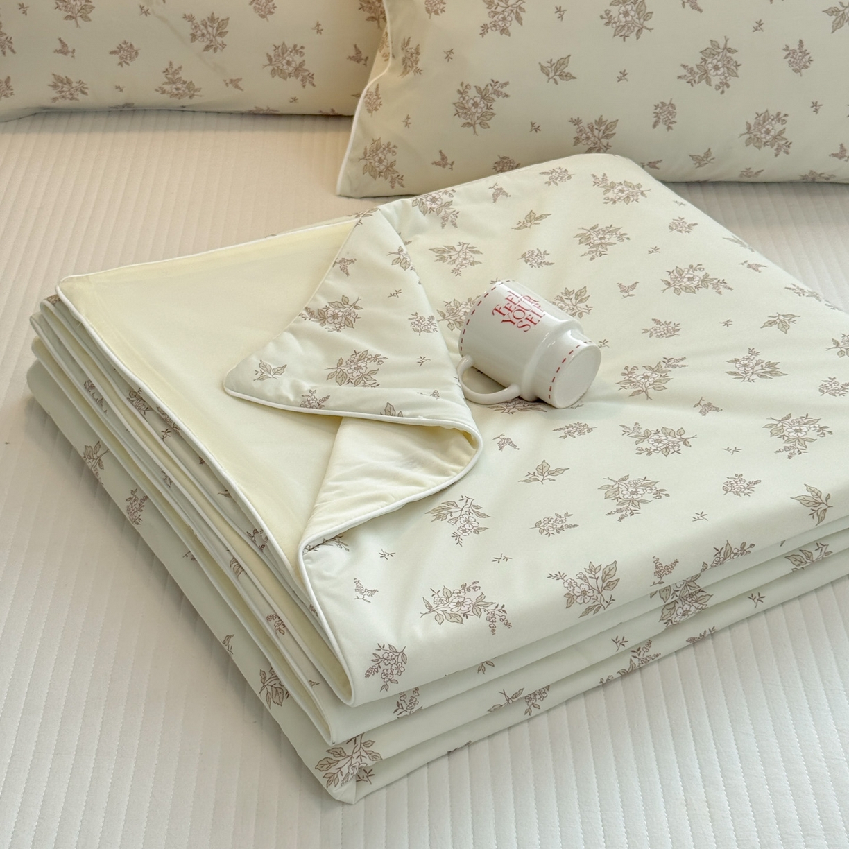 91家纺网 家纺一手货源 找家纺 （总）羚羊语家纺 2026新款凉感丝印花夏凉被小冰皮空调被冰淇淋西瓜被针织棉夏被冰丝云母凉感被