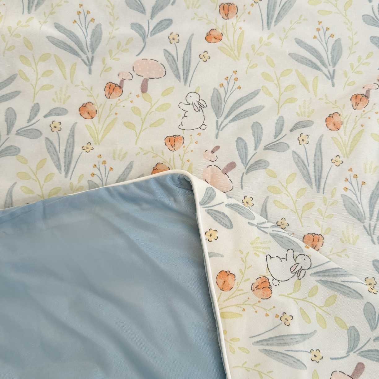 91家纺网 家纺一手货源 找家纺 羚羊语家纺 2026新款凉感丝印花夏凉被小冰皮空调被冰淇淋西瓜被针织棉夏被冰丝云母凉感被 森野小兔