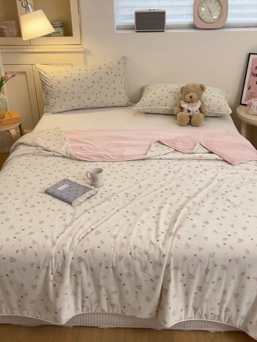 91家纺网 家纺一手货源 找家纺 羚羊语家纺 2026新款凉感丝印花夏凉被小冰皮空调被冰淇淋西瓜被针织棉夏被冰丝云母凉感被 春野花语