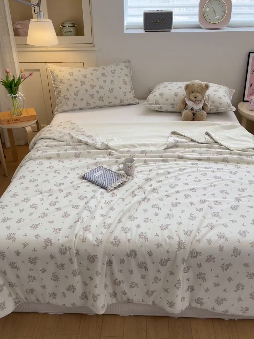 91家纺网 家纺一手货源 找家纺 羚羊语家纺 2026新款凉感丝印花夏凉被小冰皮空调被冰淇淋西瓜被针织棉夏被冰丝云母凉感被 云间花叙