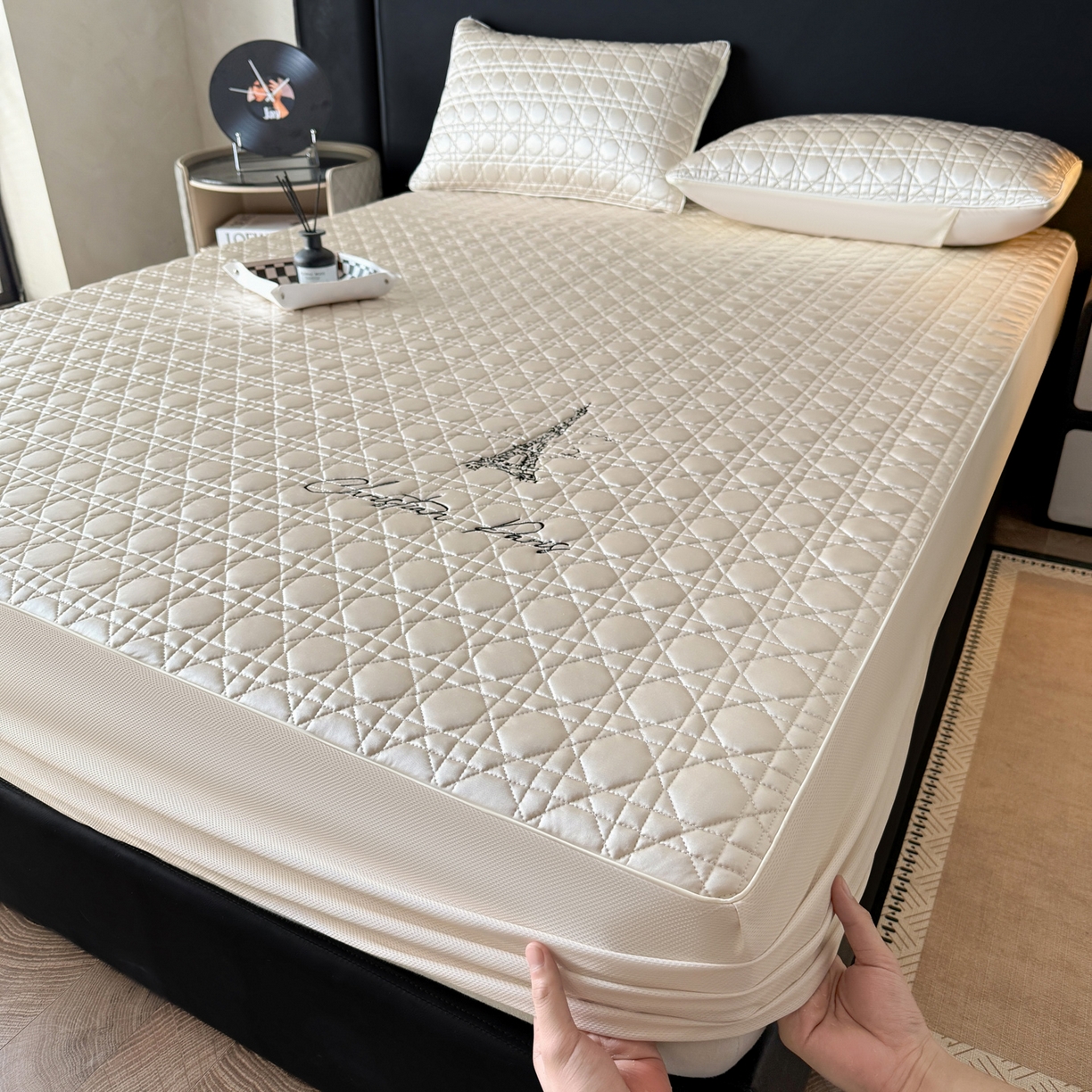 91家纺网 家纺一手货源 找家纺 大元 2026新款冰丝绸水光席凉席席子-戴妃 戴妃-闪闪金