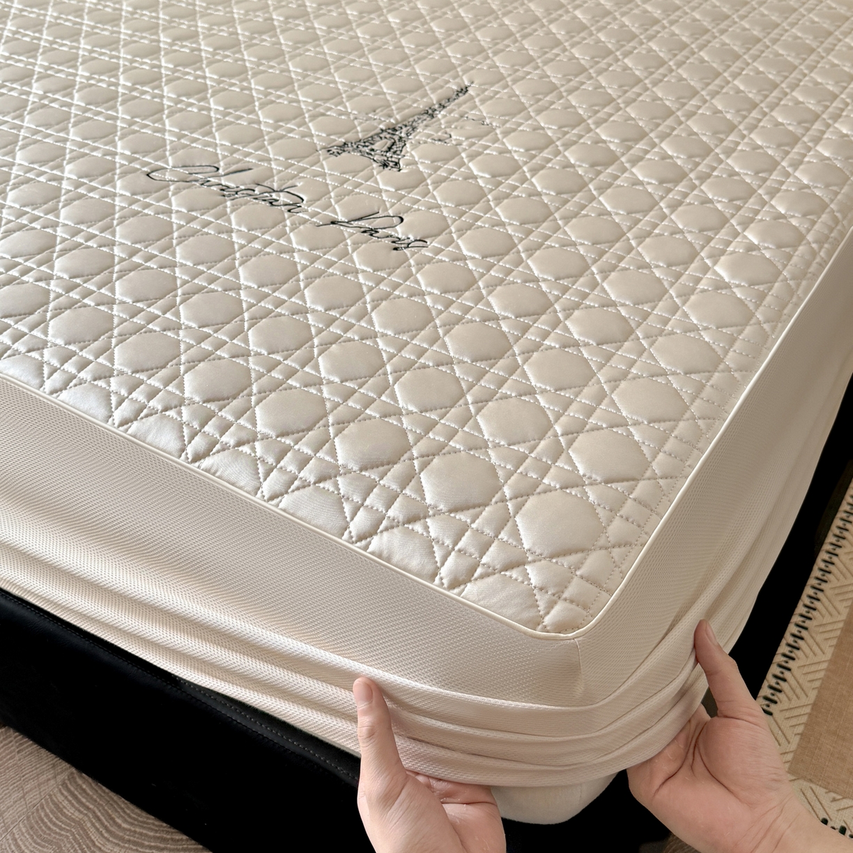 91家纺网 家纺一手货源 找家纺 大元 2026新款冰丝绸水光席凉席席子-戴妃 戴妃-闪闪金