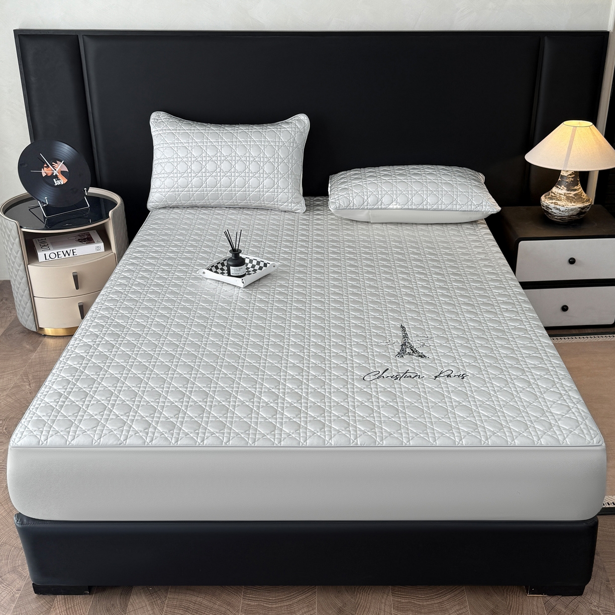 91家纺网 家纺一手货源 找家纺 大元 2026新款冰丝绸水光席凉席席子-戴妃 戴妃-月光灰