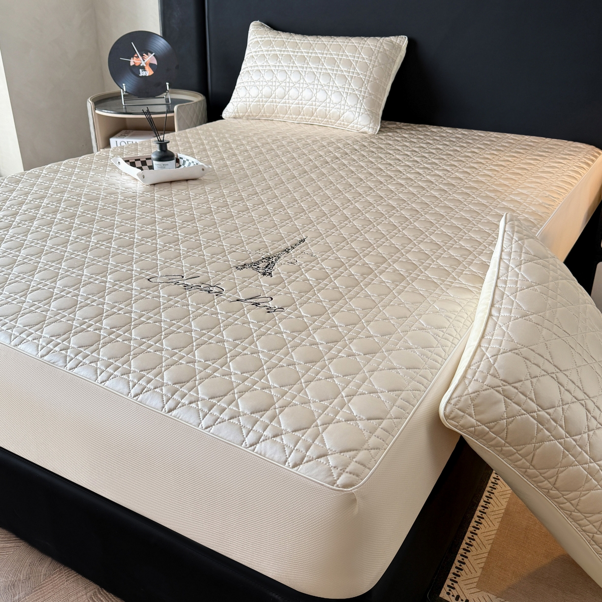 91家纺网 家纺一手货源 找家纺 大元 2026新款冰丝绸水光席凉席席子-戴妃 戴妃-闪闪金