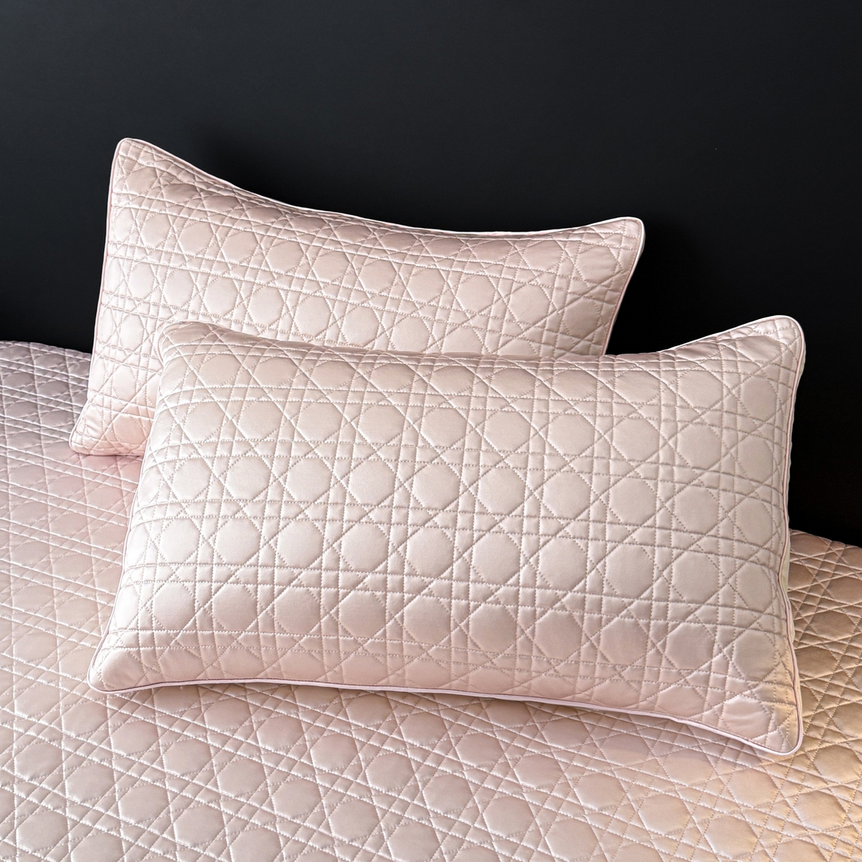 91家纺网 家纺一手货源 找家纺 大元 2026新款冰丝绸水光席凉席席子-戴妃 戴妃-蔷薇粉