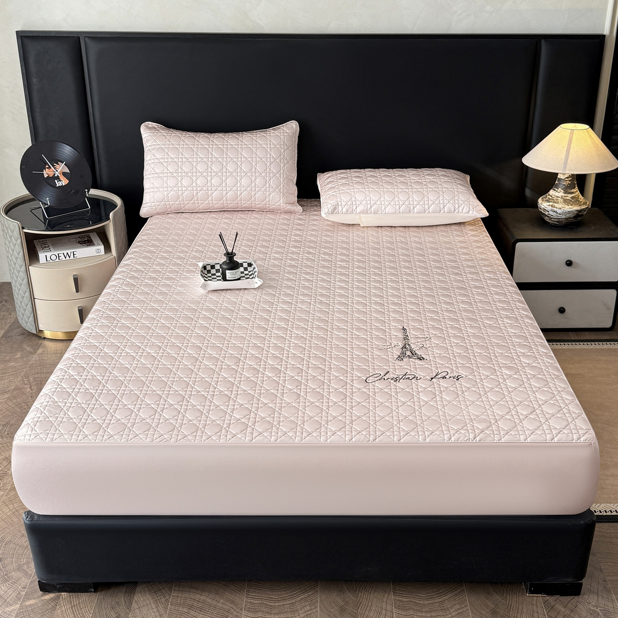 91家纺网 家纺一手货源 找家纺 大元 2026新款冰丝绸水光席凉席席子-戴妃 戴妃-蔷薇粉