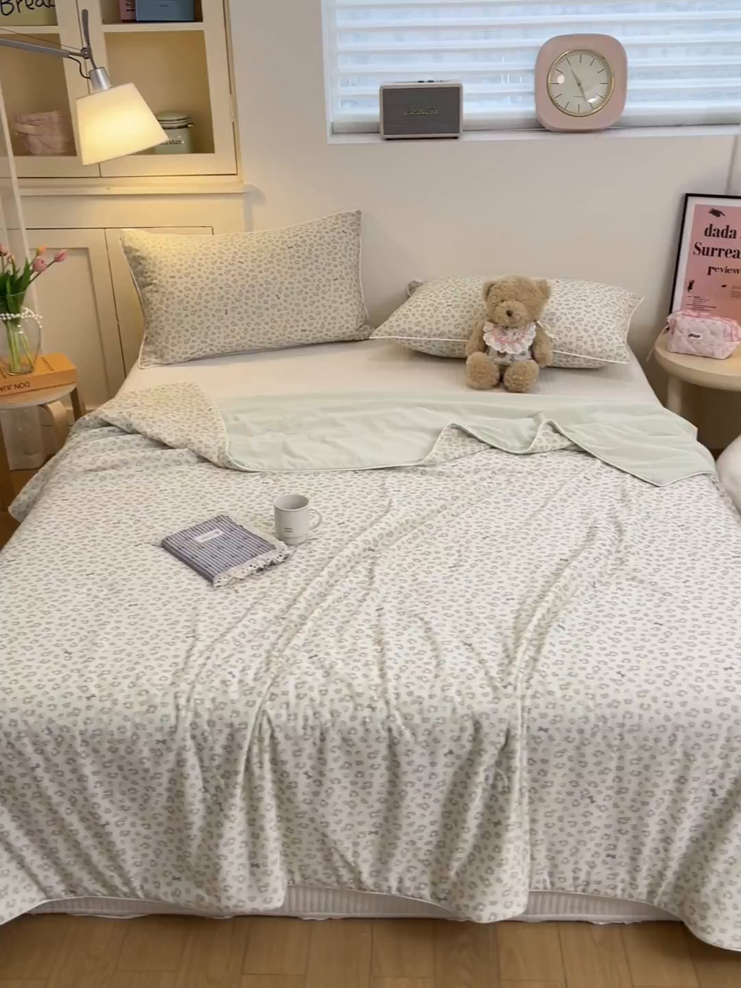 91家纺网 家纺一手货源 找家纺 羚羊语家纺 2026新款凉感丝印花夏凉被小冰皮空调被冰淇淋西瓜被针织棉夏被冰丝云母凉感被 青雾繁花