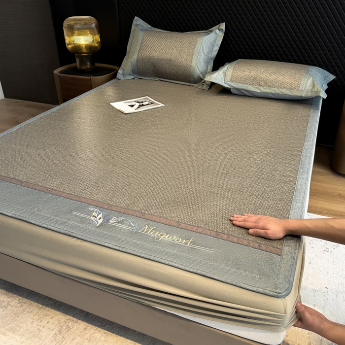 91家纺网 家纺一手货源 找家纺 （总）鑫琪莱家纺 2026新款PE草本凉感藤席子凉席