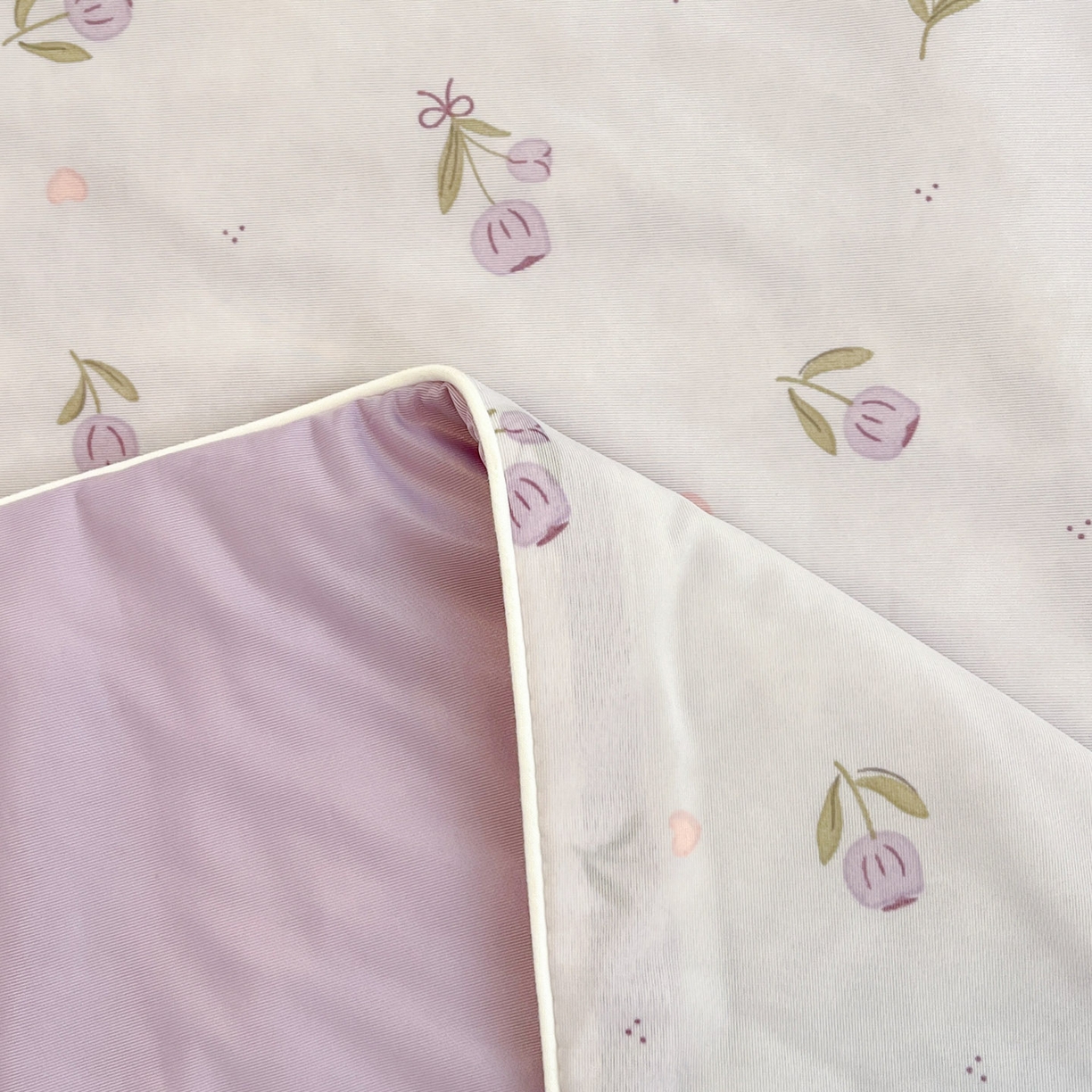 91家纺网 家纺一手货源 找家纺 羚羊语家纺 2026新款凉感丝印花夏凉被小冰皮空调被冰淇淋西瓜被针织棉夏被冰丝云母凉感被 郁金香紫